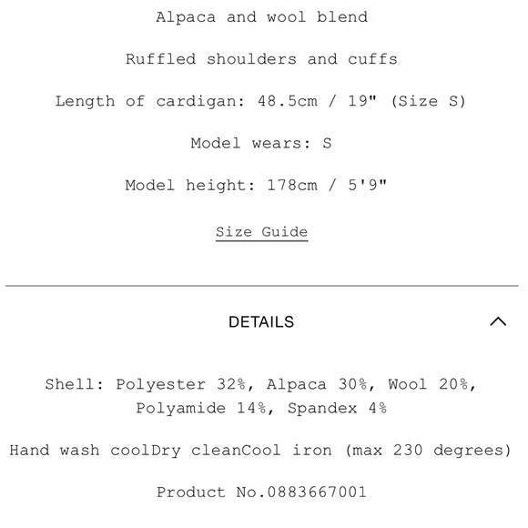 NWT Green Alpaca Mohair Cable Knit Ruffle Cardigan - Picture 4 of 7